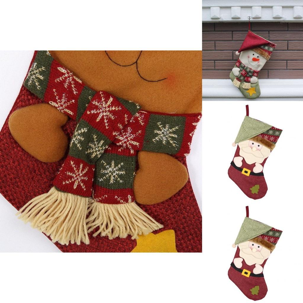 Nikolaus Vlies-Weihnachtsstrumpf für Party-Deko Geschenk für Feiertagsfeier