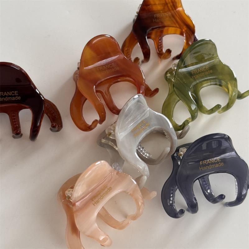 Korean Simple Small Size Octopus Grip Acetate Shark Clip Half-Scratch High-Grade Ponytail Hair Claw Hair Accessories
