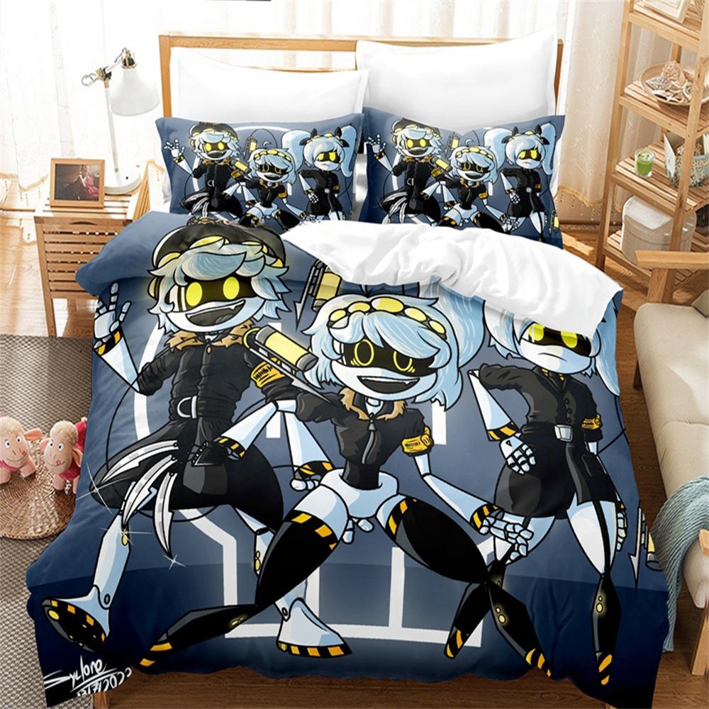 M-Murder Drones Cartoon Print Bedding Sets Exquisite Bed Supplies Set Duvet Cover Bed Comforter Set Bedding Luxury Birthday Gift