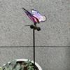 Colorful Dragonfly Garden Stake Creative Garden Pile Crafts Ground Stake  Fence Patio Outside