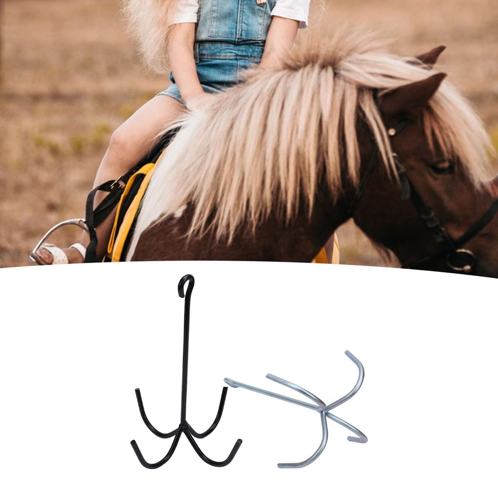 2PCS 4 Prong Tack Hooks Heavy Duty Horse Tack Cleaning Storage Hook for Stable Barns Trailer