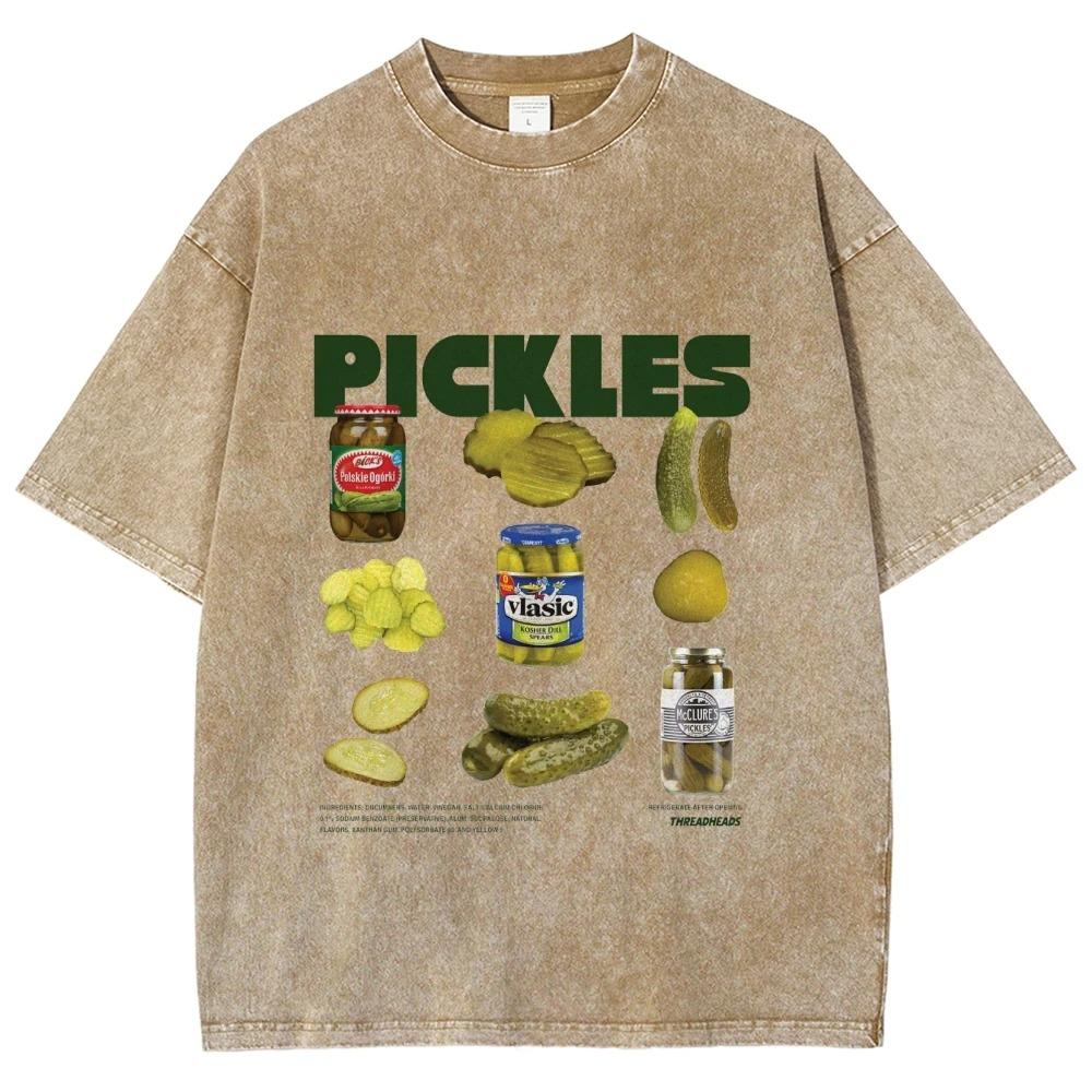 Summer Vintage Washed T Shirt Vintage Cartoon Canned Graphic Printed Short Sleeve Oversized Casual Fashion Crew Neck T Shirt