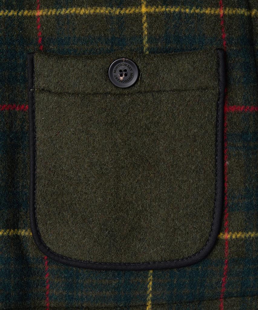Montgomery Classic Fit Duffle Coat With Wooden - Olive