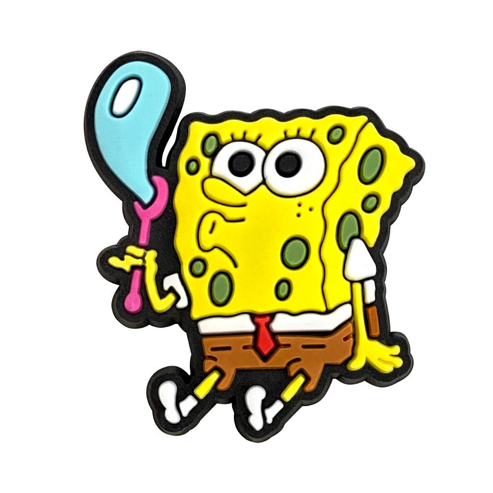 SpongeBob Series Clog Shoe Charms - 32 Soft Rubber DIY PVC Ornaments & Buckles