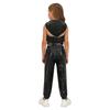 Mädchen Glitzernde Pailletten Reißverschluss Vorne Crop Top Elastische Taille Hose Hip Hop Jazz Tanz Set