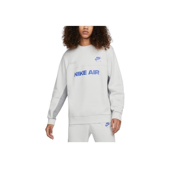 Nike Lettered Crewneck Fleece Sweatshirt Men sweatshirt Gray DM5207-025