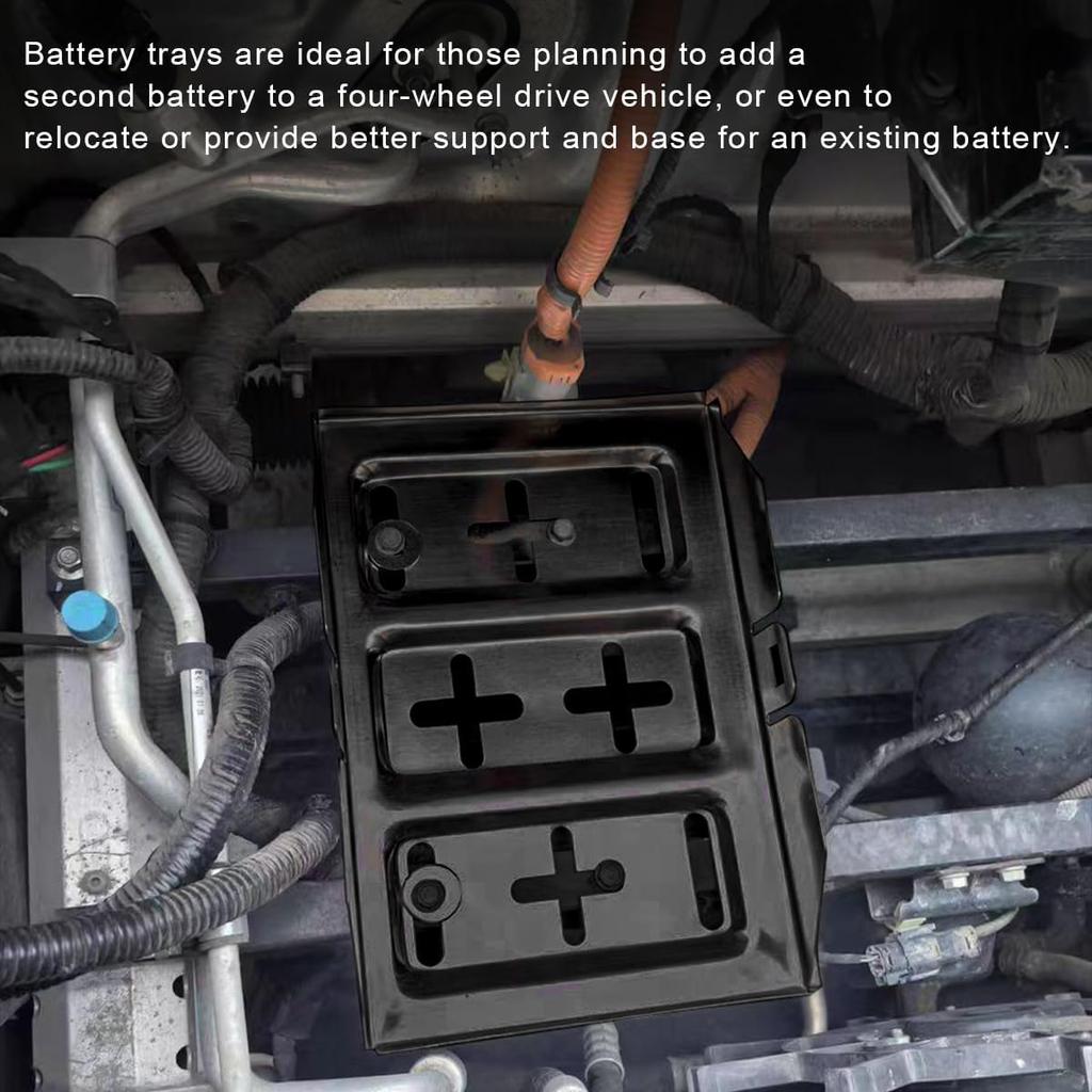 Car Universal Battery Mounting Tray for Battery Tray Holder Heavy Duty Car Battery Mounting Tray for Car RV