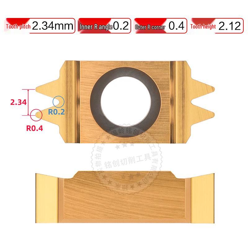 40° CNC Lathe Tool Holder Double Tooth Pulley for Quenched Cast Iron and Steel Parts (2.34/3.56)
