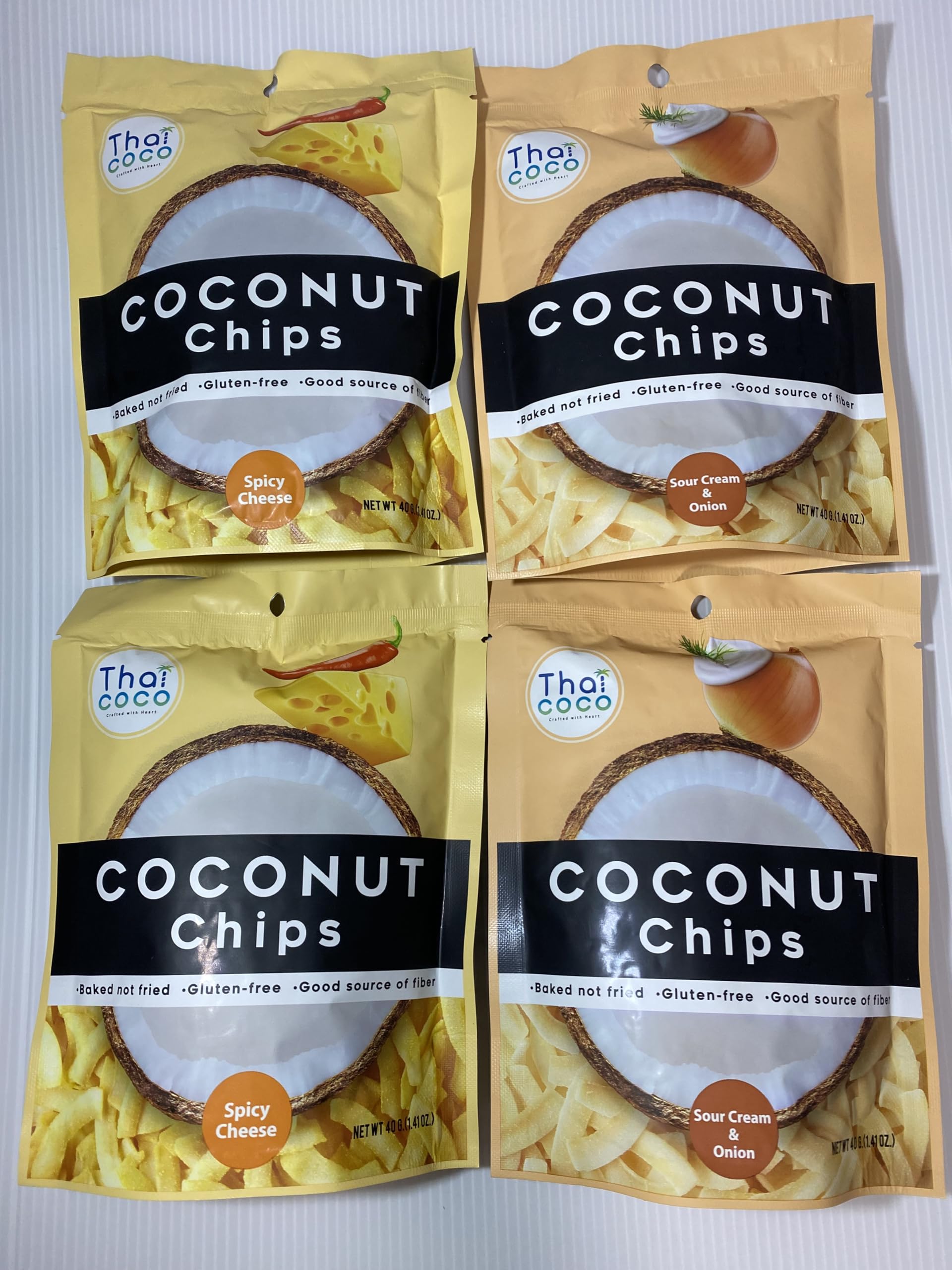 

Coconut chips sour cream 40g x 2 bags each bags (spicy cheese, onion) (4 total)