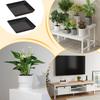 2 Pcs Square Plant Saucers Durable Flower Pot Drip Trays Water Collection Dish for Indoor Outdoor Gardening Seeding &Germination