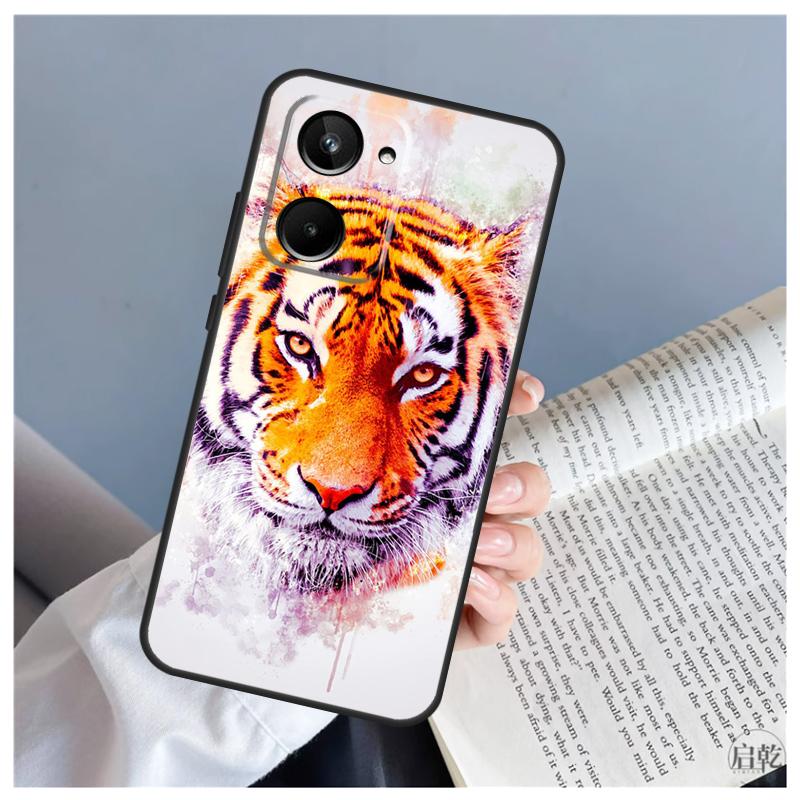 Tiger Face For Realme C71 C55 C75 C67 C63 C51 C61 C53 C35 C65 11 12 13 14 15 Pro Plus GT6 GT7 Pro Case