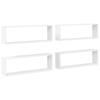 Cube Shelves Set 4 pcs White 80 x 15 x 26.5 cm Engineered Wood