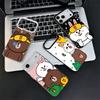 Cartoon Bear Brown Rabbit Soft Phone Case for iPhone 15 16 17 Pro Max 17Air 16E 14 Plus 13 12 Mini Shockproof Cover Back Shell