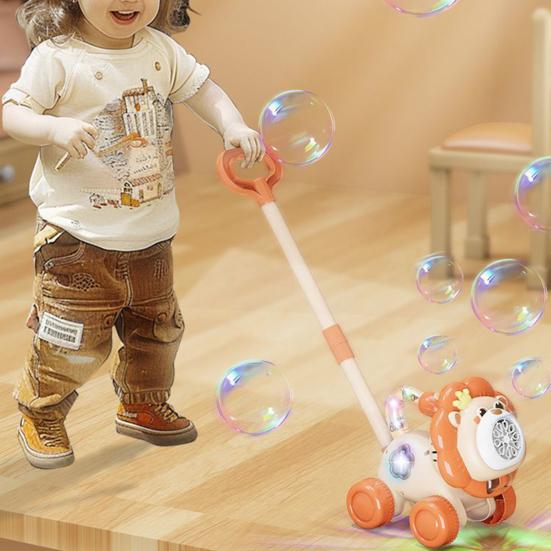 Dog Bubble Machine for Toddlers Portable Bubble Maker Blower Toy with Lights Large Output Rechargeable Lion Elephant Shape Indoor Outdoor Play Toys