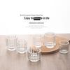 Thickened European Stripe Glass Candle Jar with Arched Bottom