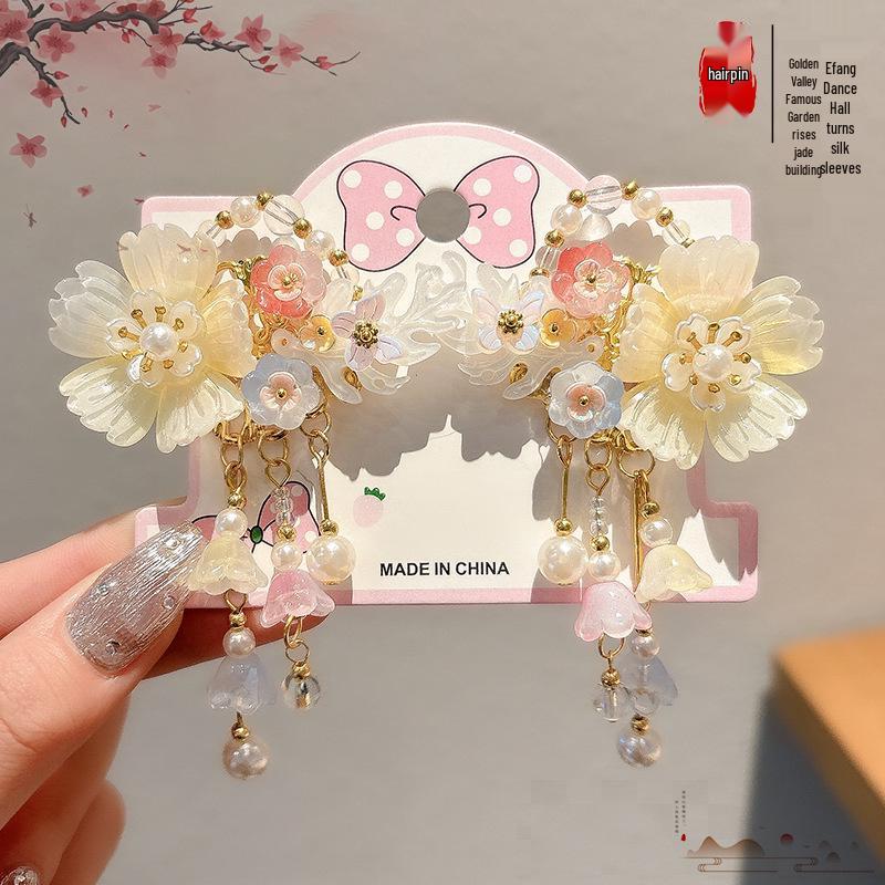 Ancient Style Hanfu Hair Accessories: Super Fairy Princess Tassel Hairpins for Girls & Women