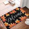 Autumn Maple Leaves Welcome Doormat Non-Slip Machine Washable Carpet for Living Room Bedroom Bathroom Kitchen and Laundry Rug
