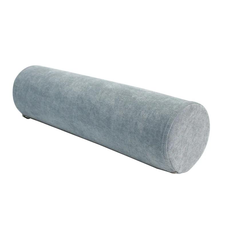 Solid Color Cylinder Pillow for Back Neck Legs Orthopedic Lumbar Support Cushion for Office Sofa Bed Sleeping Maternity Comfort