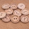 Multi-style 50pcs 2 Holes Natural Wooden Buttons for Clothes Decorative Button Diy Handmade 2 Eyelets Bottons Sewing Accessories