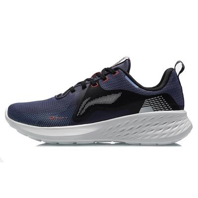 Li Ning SOFT ELEMENT Cushioning Slip Resistant Abrasion Resistant Low Top Sports Casual Shoes Men's Black Blue ARHR077-3