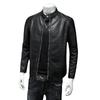Spring Autumn PU Leather Jacket Men Stand Collar Slim Pu Leather Jacket Fashion Motorcycle Casual Coat Men's Moto Biker Coat Plus Size