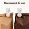 2Pcs Cat Bag Clips Cute Kitten Snack Chip Sealing Clips Novelty Animal Food Storage Clip Kitchen Office Desk Decorative Cat