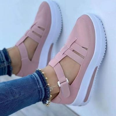 2023 Summer Frosted Slope Heel Breathable Round Head Canvas Shoes Women's New Fashion Breathable Sandals