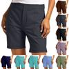 Women's Casual Mid-Length Shorts with Semi-Elastic Waistband and Front Pockets Suitable for Everyday Wear and Outdoor Activities