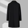 Wool Blend Men's Mid-Length Trench Coat - 2025 Autumn/Winter Collection