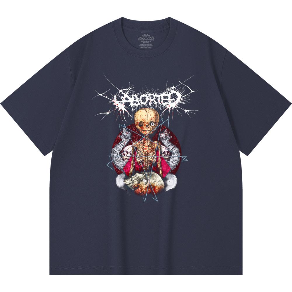 230 Gsm 100% Cotton Heavy Metal T-Shirt Rock Band Popular Music Print Unisex Heavy Cotton T Shirt