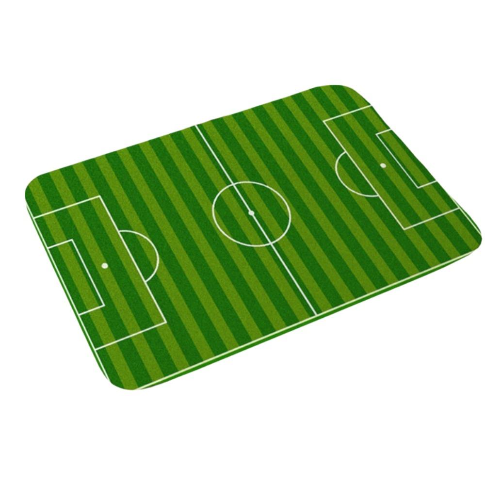 Flannel Football Field Floor Mat Non-slip Small Rug Home Decor Small Carpet Bathroom