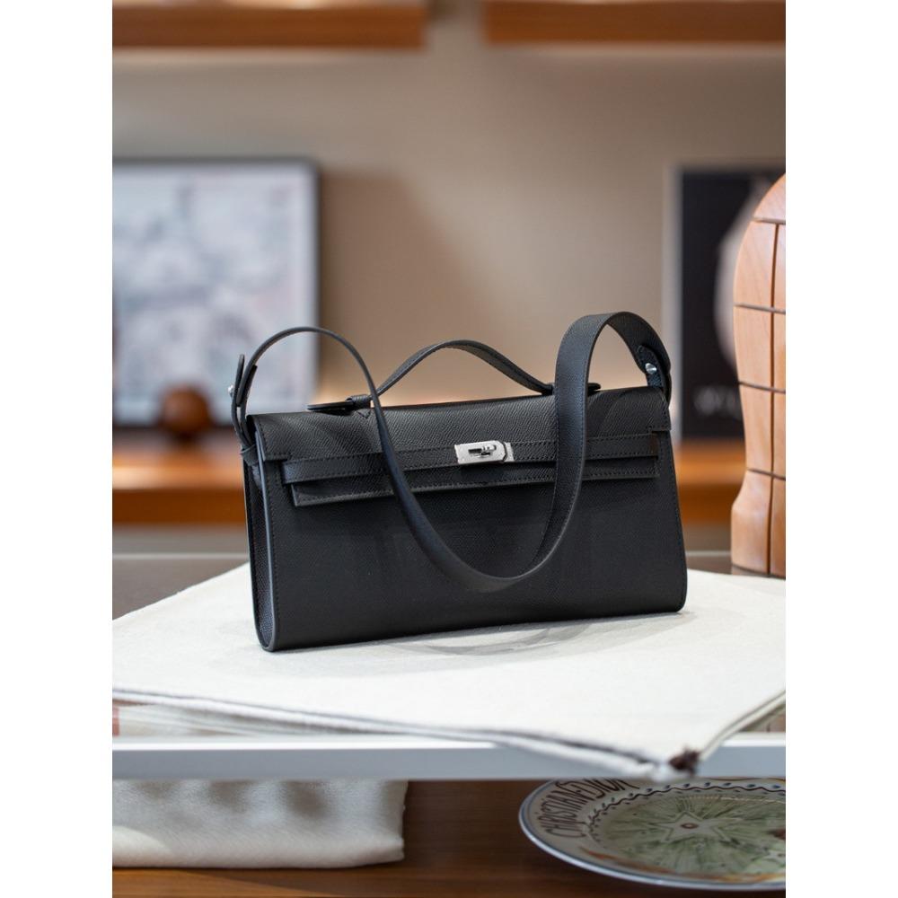 Years New Leather Palm Pattern Crocodile Pattern Cut Clutch Bag Long Armpit Handbag Cross-border