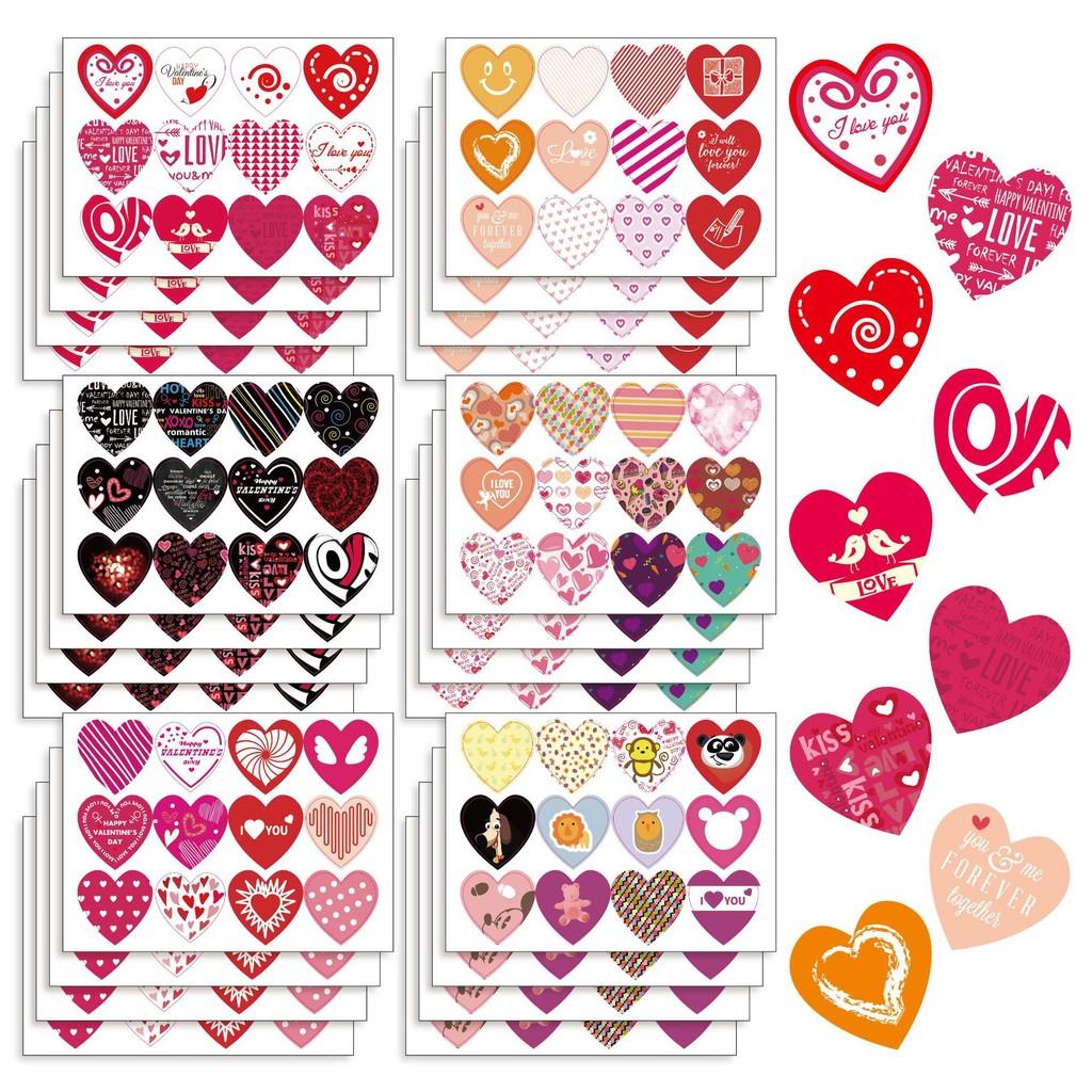 

Kids Fun Xh109 Cartoon Valentine Diy Heart Stickers For Imaginative Playtime