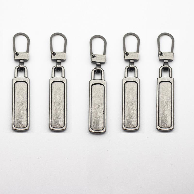 5pcs Detachable Metal Zipper Pullers for Zipper Sliders Head Zippers Repair Zipper Pull Tab DIY Sewing Replacement Bags Jacket