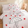 Home Textiles Three-Piece Valentine'S Day Simple Cartoon Digital Printing Quilt Pillowcase Bedding