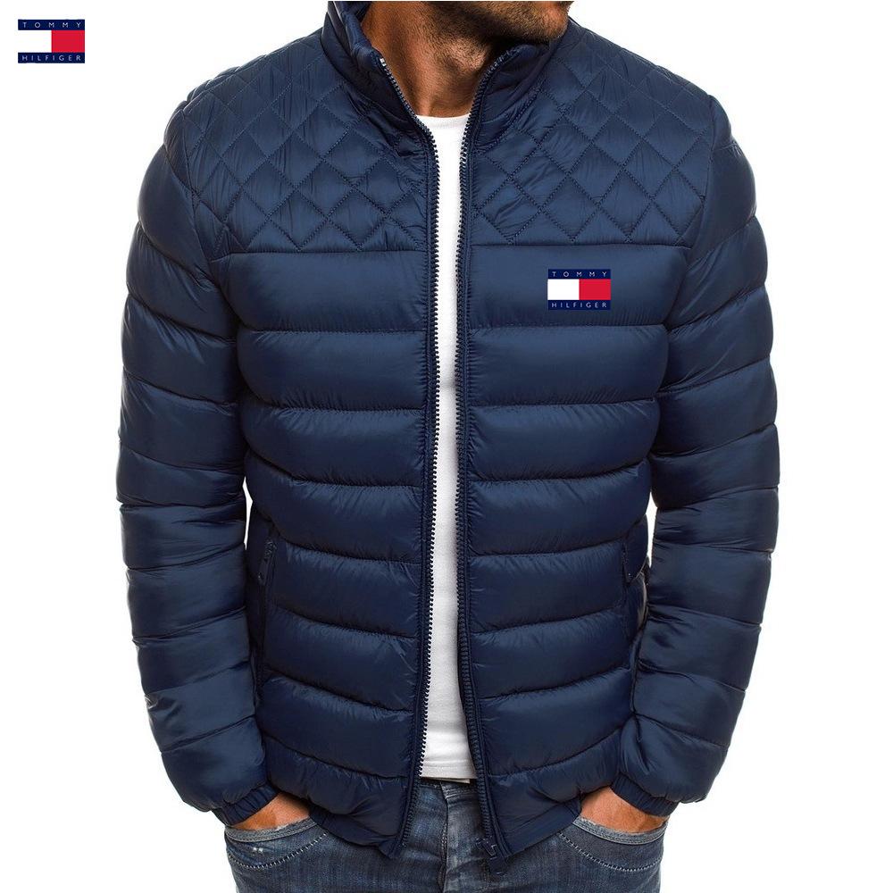 

Мужская европейская и американская куртка с хлопковой подкладкой и воротником-стойкой - Однотонная повседневная спортивная одежда L (50-60kg)