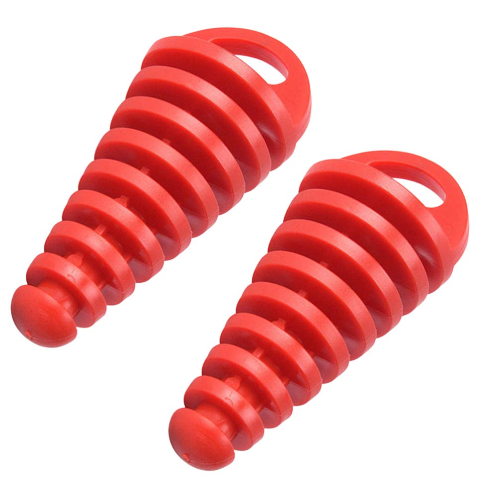 VORCOOL Silencer Cap Exhaust Pipe Muffler Exhaust Port Muffler Motorcycle Car Parts Automatic Exhaust Tail Tip Pipe Cover (Red) 2 Pieces