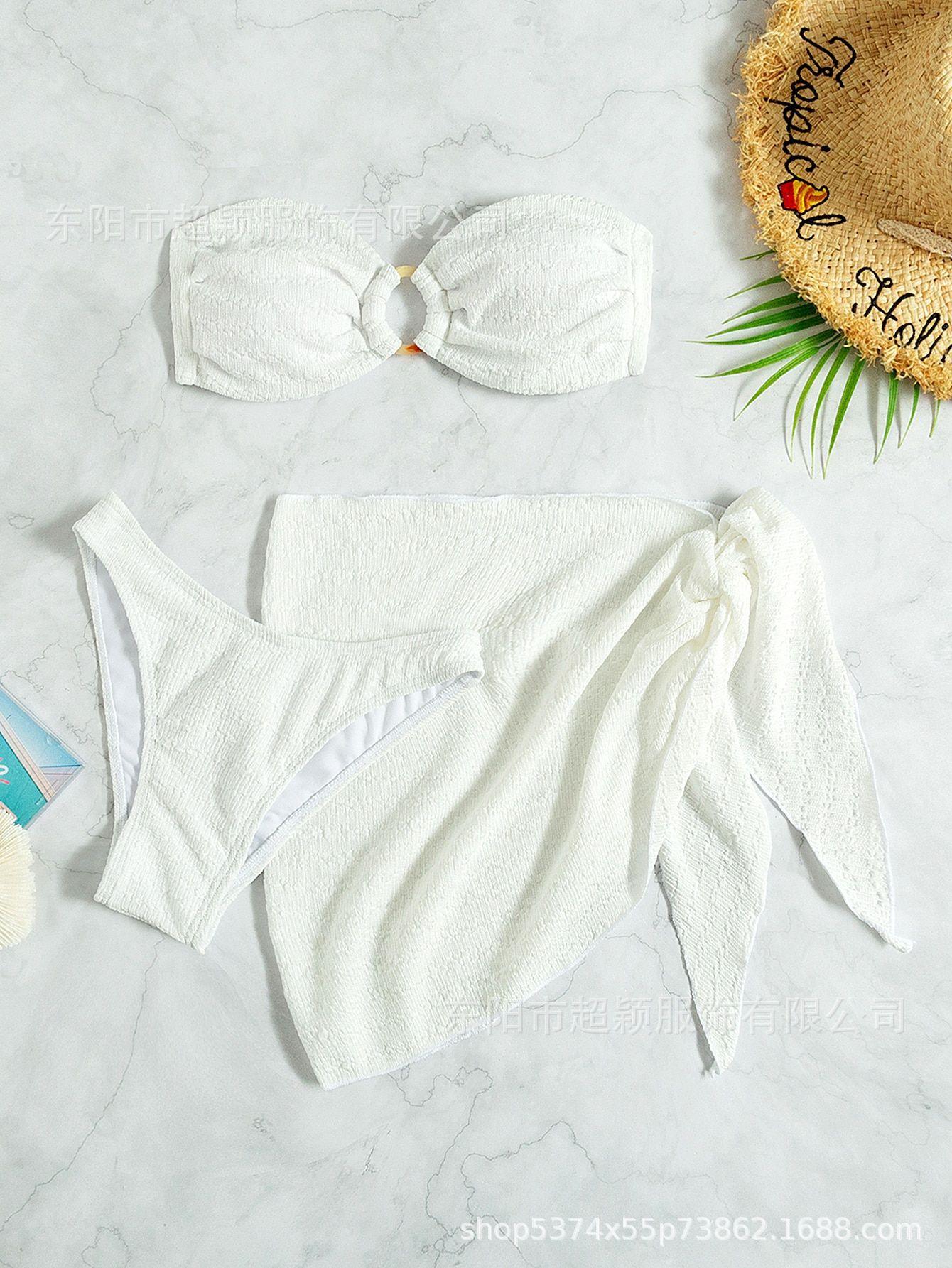 New European And American Swimsuits, Popular European And American Sexy Tube Tops, Three-Piece Beach Bikini XS