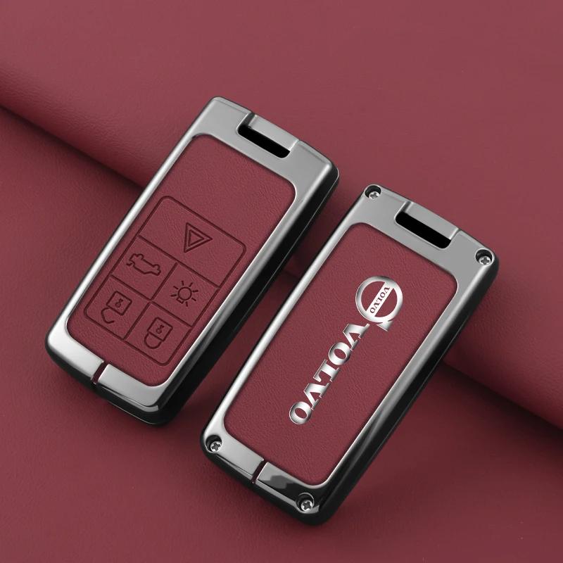 AABBI1 Zinc Alloy Car Smart Key Case Cover Protector Shell Holder For Volvo S40 S60 S80 S90 XC60 XC70 XC90 V40 V60 Keychain Accessories