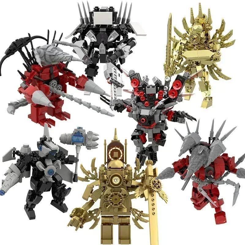 Titan ClockMan Upgrade Blocks TVman Mini Blocks Titan Dragon Drillman Titan Cameraman Building Dark Clock Man Blocks Mini Figure