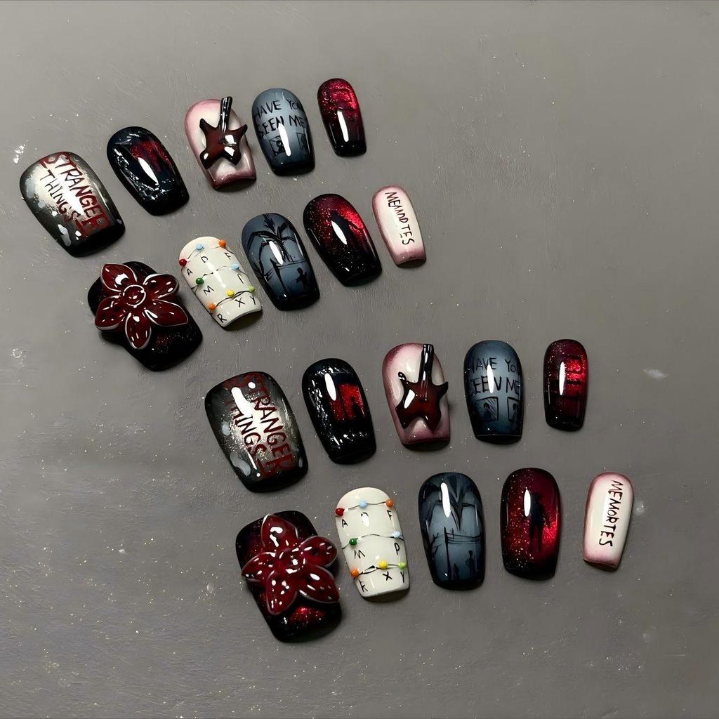 Unghia Indossabile Stranger Things, stile Dark Punk