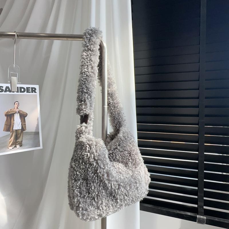 

Fashion Winter Women s Soft Plush Shoulder Bags Faux Lamb Wool Ladies Crossbody Bag Large Capacity Female Furry Tote Handbags