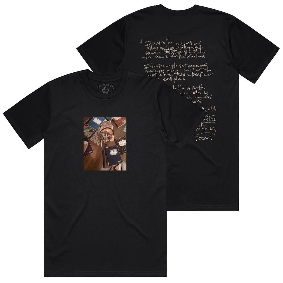 MF DOOM The Note Books T-Shirt Black S