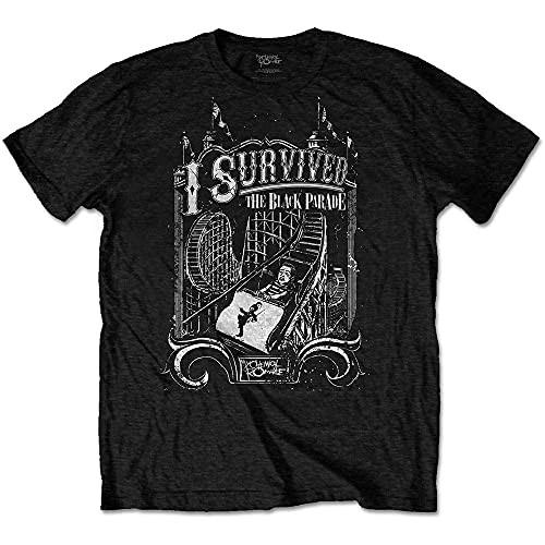My Chemical Rounisexce T Shirt I Survived Band Logo Unisexs Black S S