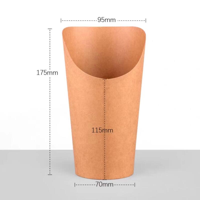 Slanted Kraft Paper Snack Cups
