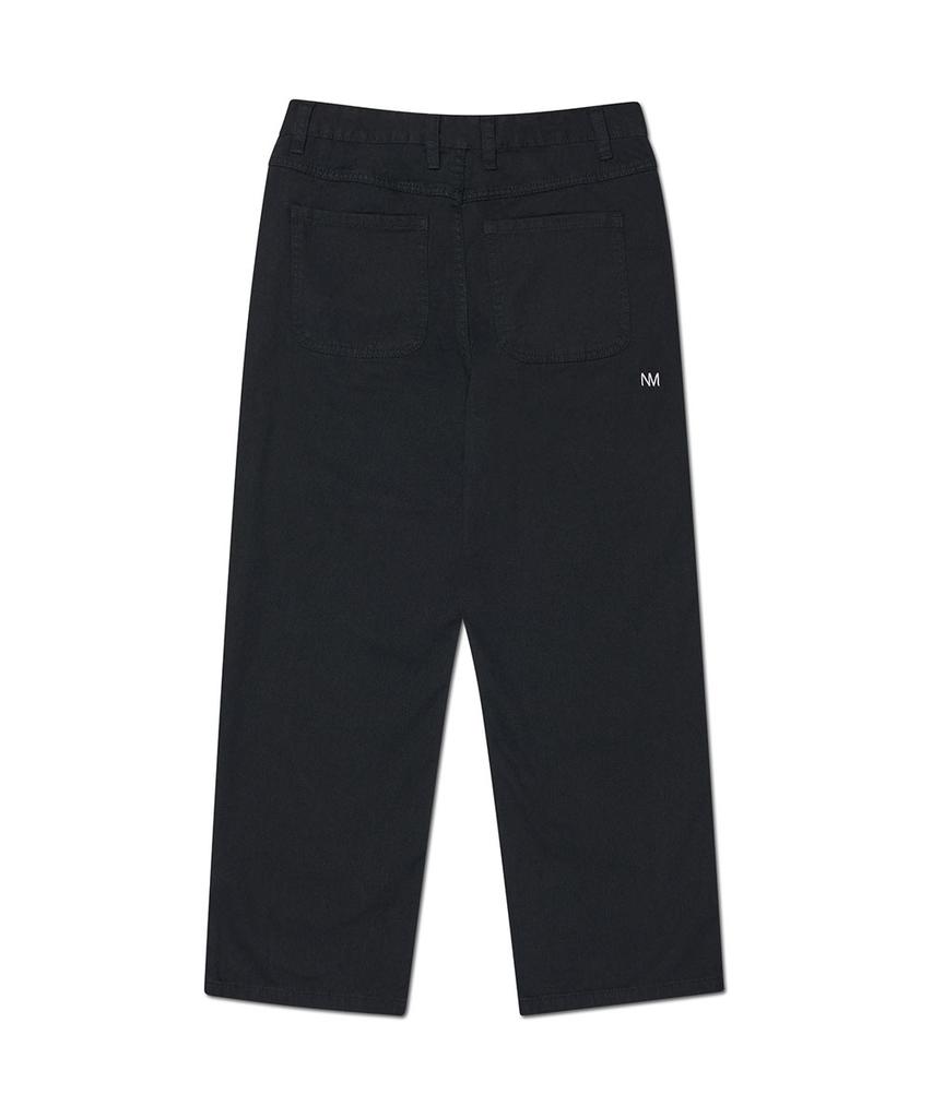 Nomaenyueol Straight Wide Cotton Pants - Black