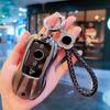 Car Key Case Cover For Mercedes Benz C E A B S Class Gle Gla Glb, Soft Tpu Key Fob Protector With Luxury Zinc Alloy Frame