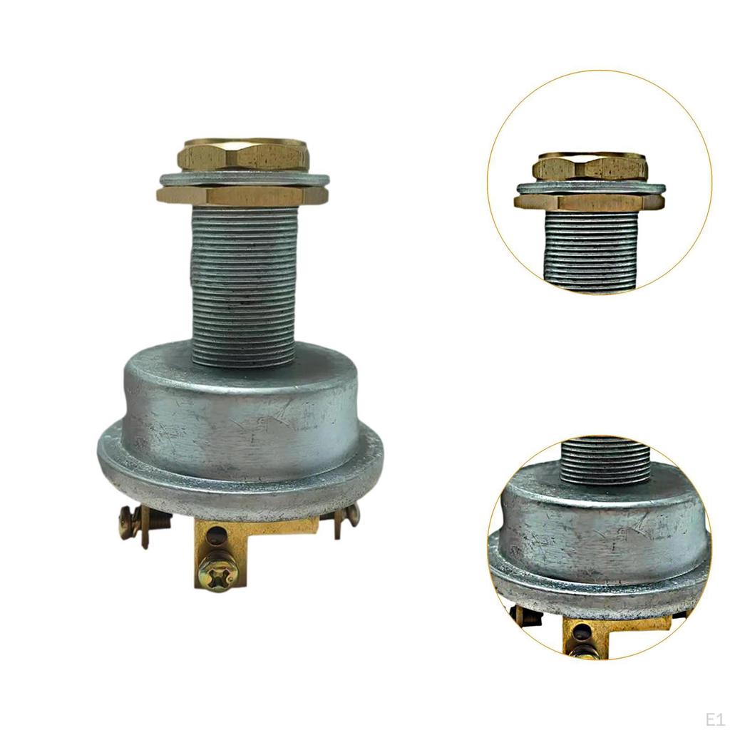 Ignition Switch 3 Position Off on Start Sturdy Easy to Install Metal Key Replacement