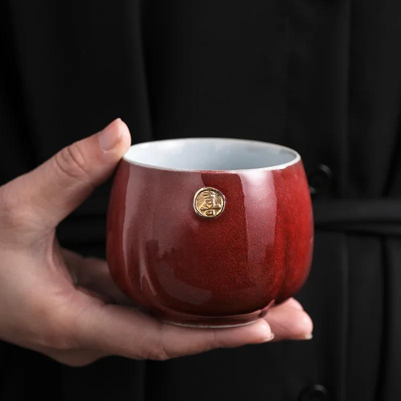 Japanese Style Kiln Baked Tea Cup Ceramic Kung Fu Tea Set Cup Master Cup Personal Cup Set Teacups Tea Cup Strainer