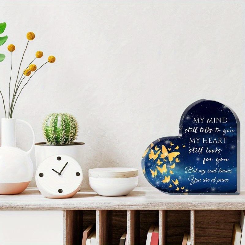 Heartfelt Memorial Sign - Sympathy Desk Gift with Photography Utility